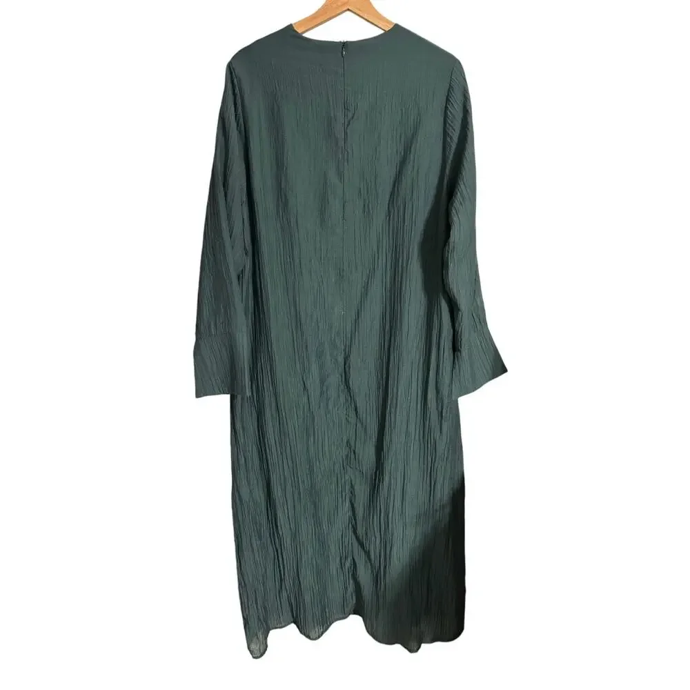 VEILED Medina Textured Maxi Dress Modest Sage Size XXL